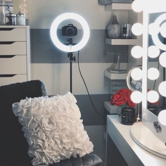 12”LED Selfie Ring Studio Light w/ Wireless Remote Shutter Us Stock - Picture 3 of 6